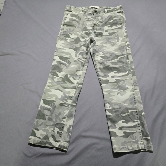 AMO Pants - AMO Easy Trouser womens 28 Green Camo Surplus Straight Leg Made in USA